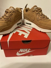 Little Boys – Air Max 90 Easy On (PS) – Size 1.5Y – Flax/Flax-Sail
