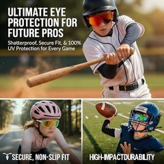 Kids Baseball 70 Millimeters A3 Red / Orange Mirror + Blue / Green Mirror