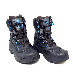 Columbia Bugaboot Youth Size 5 Black Waterproof Insulated Lace-Up Snow Boots