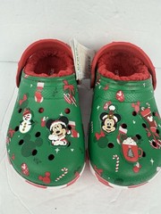 Crocs Mickey Mouse Christmas Holiday Lined Clogs Size Toddler Kid C11 – NWT