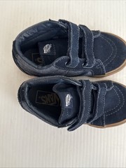 Vans Toddler SK8-Mid Reissue V Hook And Loop Sneakers- Denim Blue- Toddler 10 US