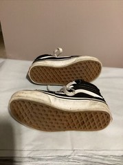 VANS Hi High Top Black White Suede Skate Shoes Sneakers Sz 12 Youth Unisex