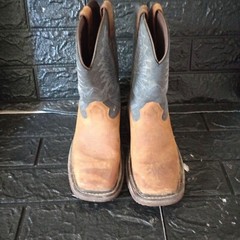 Rocky Big Kid’s Ride FLX Western Boots – Denim Brown Size 4.5