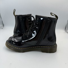 NWOB Doc Martens US Size 2 Black Patent Leather Boots Youth Kids