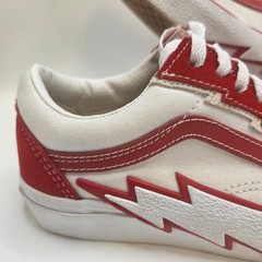 VANS Old Skool Bolt Red/White Leather/Canvas Female-6 Male 4.5 SkaterVibe. Cool