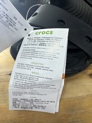 Crocs Classic Croslite 2 Strap Black 207536-BLK kid sandals Us J6 Uk J6 EUR 38-9
