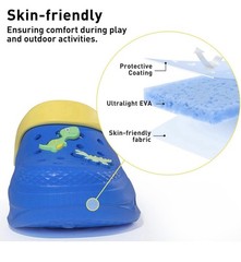 Clogs for Kids Slip On Slide Sandals Beach Pool Water Shoes Blue Little Kids Sz3