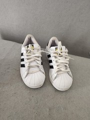 Adidas Superstar Tobbler Boy Sneaker 13.5K White Lace Up Shell Toe Classic Shoes