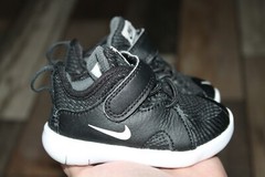 Nike Flex Contact 3 Kids Size 4C US Black/White Toddlers AR4155-001
