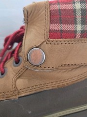 Crocs 11443 Cobbler Plaid Lined Foldover Lace Up Ankle Boots Child 12