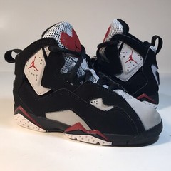 Jordan True Flight Black/Red/Gray Lifestyle Sneakers Size 11C (343796-060)