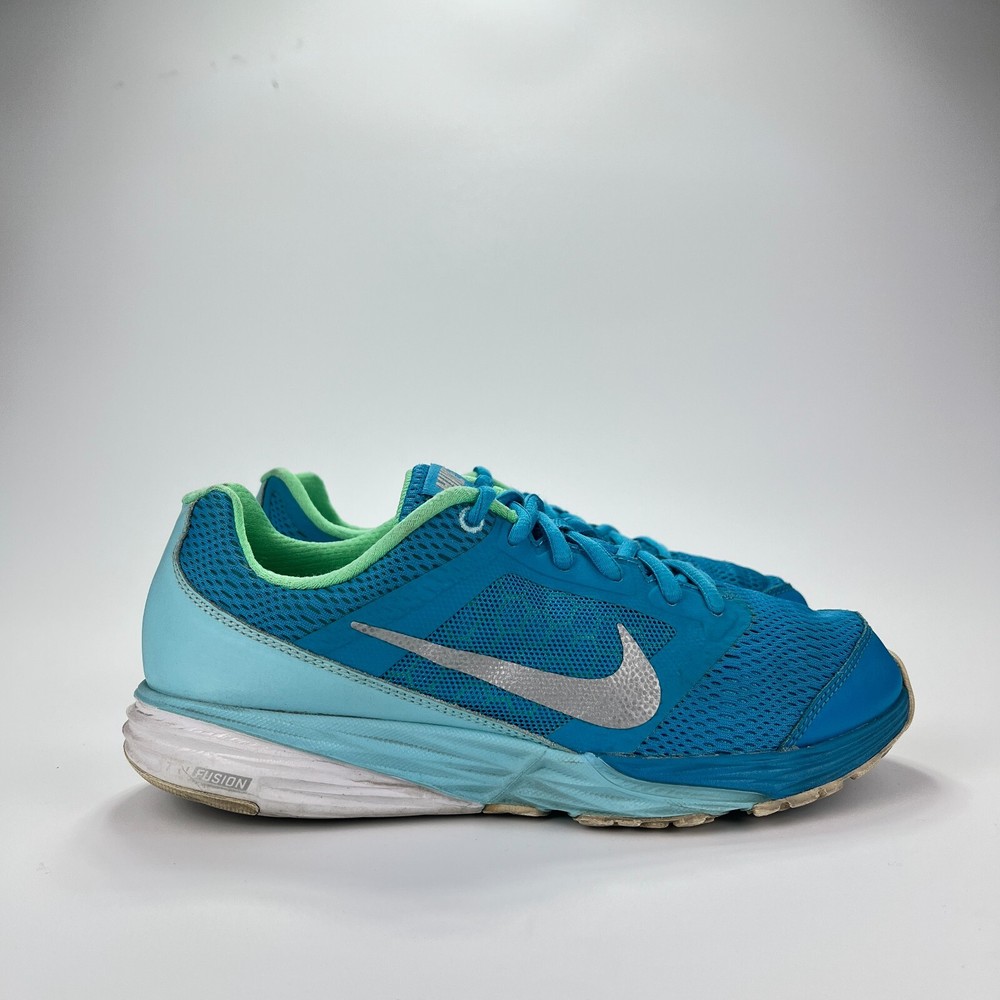 Nike Tri Fusion Blue Lagoon Silver Athletic Running Shoe 749826-401 Youth Size 6