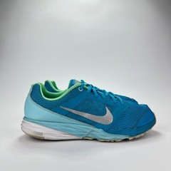 Nike Tri Fusion Blue Lagoon Silver Athletic Running Shoe 749826-401 Youth Size 6