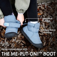 Jan & Jul Toasty-Dry Booties Snow Boots Heather Grey Toddler Size 6 NEW