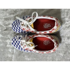 Vans Era Multi Color Checkerboard Red Blue Yellow Sneakers Kids Juniors 4.0
