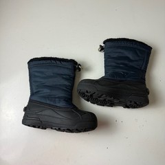 Sorel Snow Commander Youth Navy Blue Black Winter Boots NY1806-425 Size 3 Kids