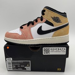 Nike Air Jordan 1 Mid SE Flight Club Sundial White Bk YOUTH 3.5 DX4365-800 NEW