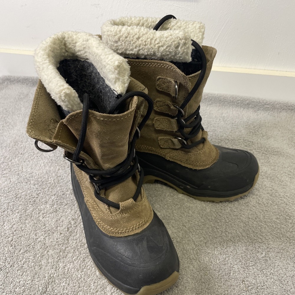 Lands End Duck Boots Boys Size 13 / EUR 31 Lace Up Felt Liner Insert