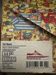 VANS Where’s Waldo Old Skool Canvas Red Child Size Sneakers VN0A3WKT3UV