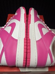 Nike Dunk Low White Pink Laser Fuchsia Sneaker SIZE 6Y FB9109-102 NEW