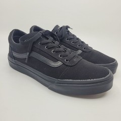 Vans Old Skool Ward Triple Black Canvas Size YOUTH 5 Skateboard Sneakers