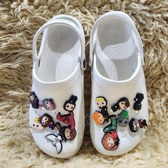 Kids White Clog Sandals Harry Potter Jibbitz Charms Size 30 Slip On Shoes