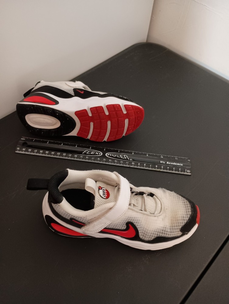 Nike Air Max Nova PS White Black Red 13C Kids Shoes FN4459-102 Excellent