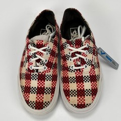Vans Authentic Decon Checkerboard Plaid Black Red White Shoes Picnic Mens 5.5