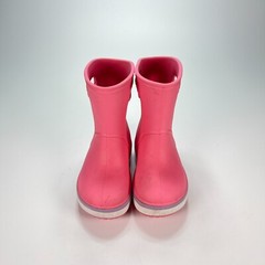 Crocs Crocband Rain Boot Pink Round Toe Kids Waterproof Rain Boots Girls Size 8