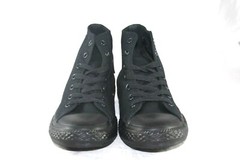 CONVERSE CHUCK TAYLOR ALL STAR 3S121 BLACK MONO CANVAS CASUAL SHOE LITTLE KIDS