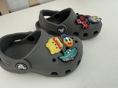Crocs Unisex Kids Gray Classic Clog Size C5 C 5 Toddler Mickey Mater Donald Buzz