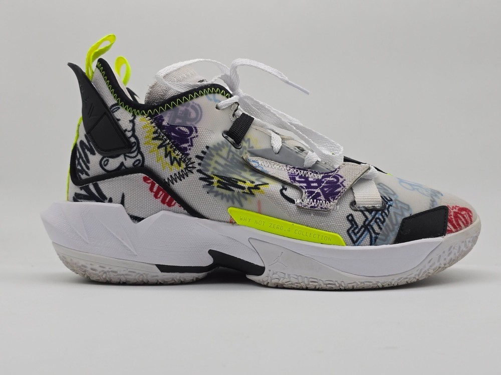 Nike Air Jordan Why Not Zer0.4 GS ‚Graffiti‘ Sneakers DD9659-007 Size 6