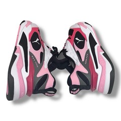 PUMA JUNIOR RS-Fast Sneakers JR 375696-11 Sz 5.5C Black Peony Paradise Pink