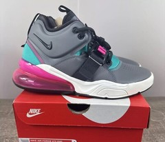 Nike Air Force 270 GS SOUTH BEACH Sneakers Size 6.5Y Pink Teal Gray Big Kids