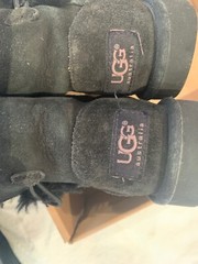 UGG Australia Black Kids K Bailey Button 5991TT Boots Size USA 10, Original Box
