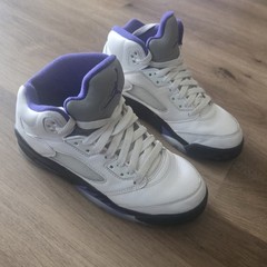 Jordan 5 Retro Dark Concord Grape Purple Youth Sz 5Y Women 6.5