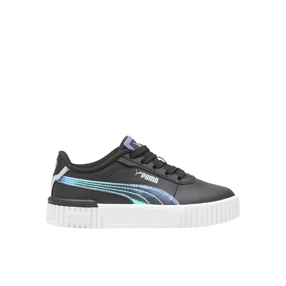PUMA Carina 2.0 Deep Dive Lace Up Toddler Girls Black Sneakers Casual Shoes 396