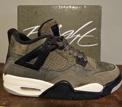 Nike Air Jordan 4 Retro SE Craft Medium Olive Sneakers FB9928-200 Size 4Y