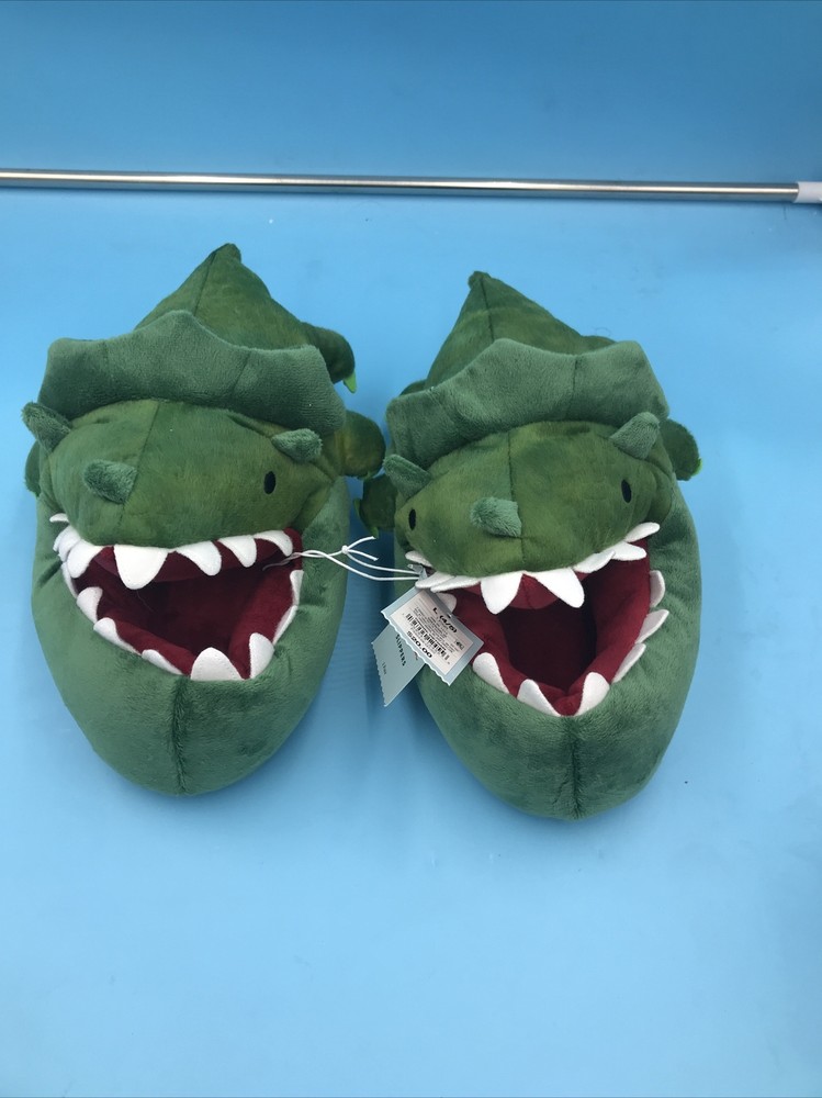 Kids Alligator / Gator / Dino Slippers Cat & Jack Green L (4/5)