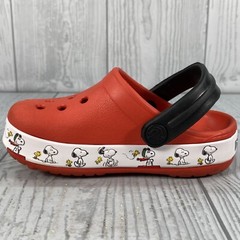 Crocs Size 6c Toddler Infant Peanuts Fun Lab Kids Snoopy Woodstock Red Rare