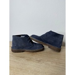 Crewcuts J. Crew Kids Navy Blue Suede 1990 MacAlister Boots Chukka Shoes K11