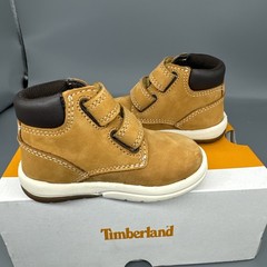 Timberland Toddle Tracks Hook Loop Wheat Nubuck Leather Boots Toddler Size 4 New