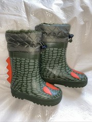 LONDON FOG Toby Boys Youth Snow Boots and Rain Boots – Insulated Winter WP Sz 7