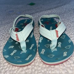 Reef Little Ahi Toddler Kids Sandals Teal Fruit Print Flip Flops Backstrap 11/12