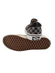 Vans Kids Classic Checkerboard Slip-On Black and Pewter Size 3