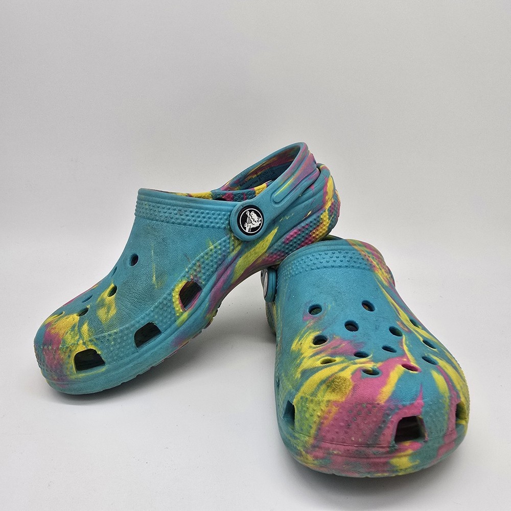 Crocs Classic Clog Tie Dye Unisex Toddler Shoes Size C13 Boy Girl Multi Color