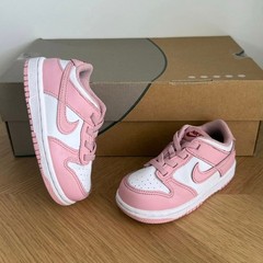 Nike Dunk Low White/Pink Toddler Sneakers HV0929-100- SZ 8 C