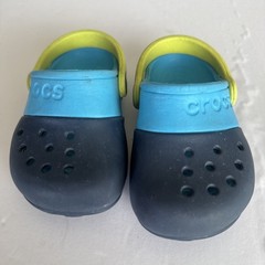 Crocs Toddler Sandals size C 7 Blue and Yellow