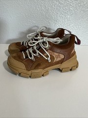 Gucci Flashtrek Kids Chunky Sneakers Camel Brown Size 33 Us 2