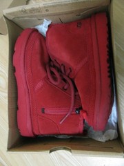 UGG KIDS T NEUMEL II RED SUEDE BOOTS SHEEPSKIN LINING SIZE 10 BRAND NEW IN BOX